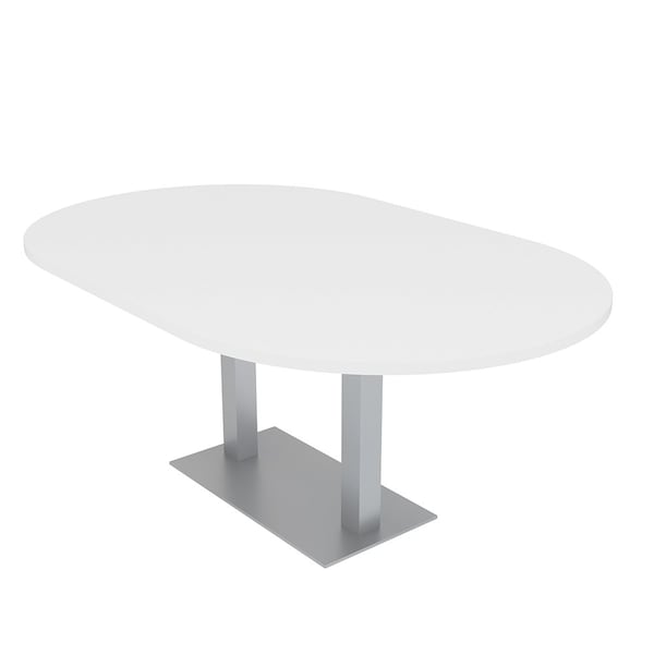 45.25 in W, 84 in L, 29 in H, Engineered Wood Top, White